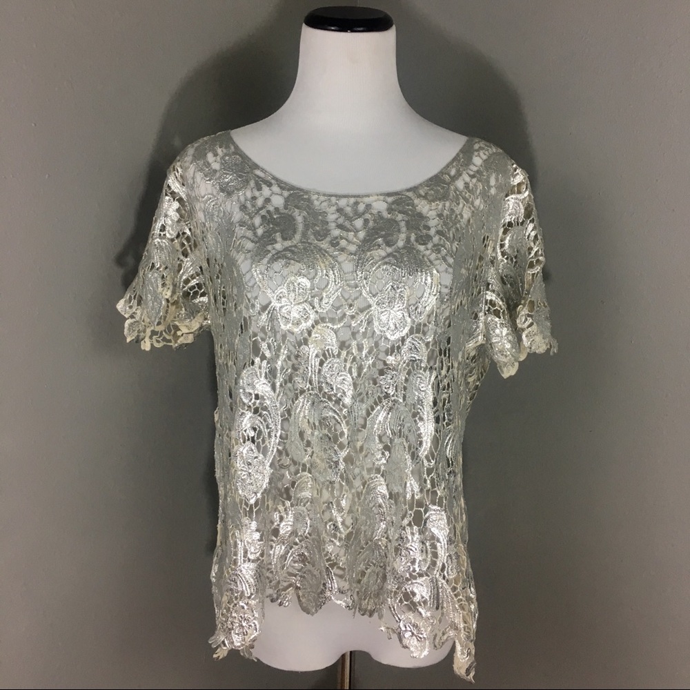 🦄 RD Style Lace and Silver Top 🖤